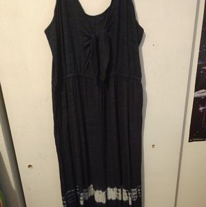 Navy Tie-Dye Maxi Dress